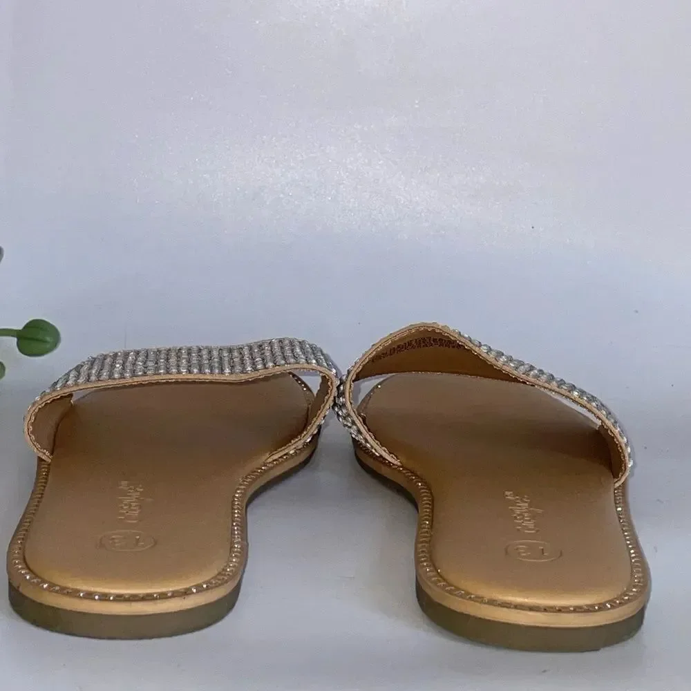 Cat & Jack Gold and Silver Sparkly Sandals